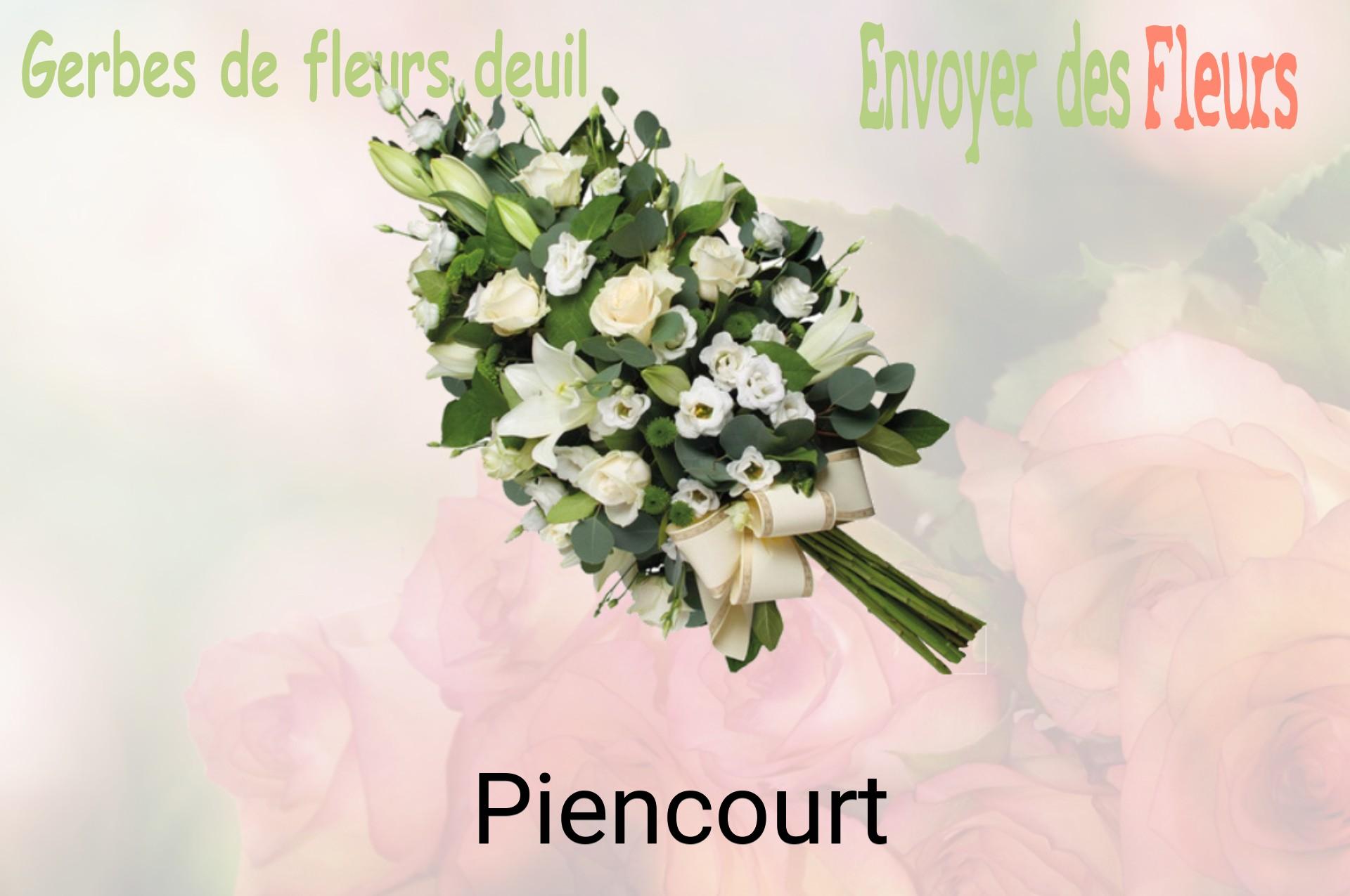 Gerbe de fleurs de deuil livrée à Piencourt